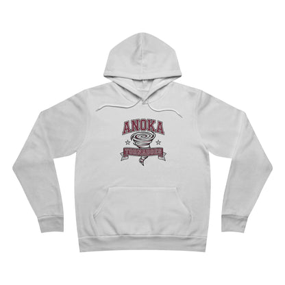 Anoka Tornadoes Script Hoodie — Cozy Retro Logo Pullover