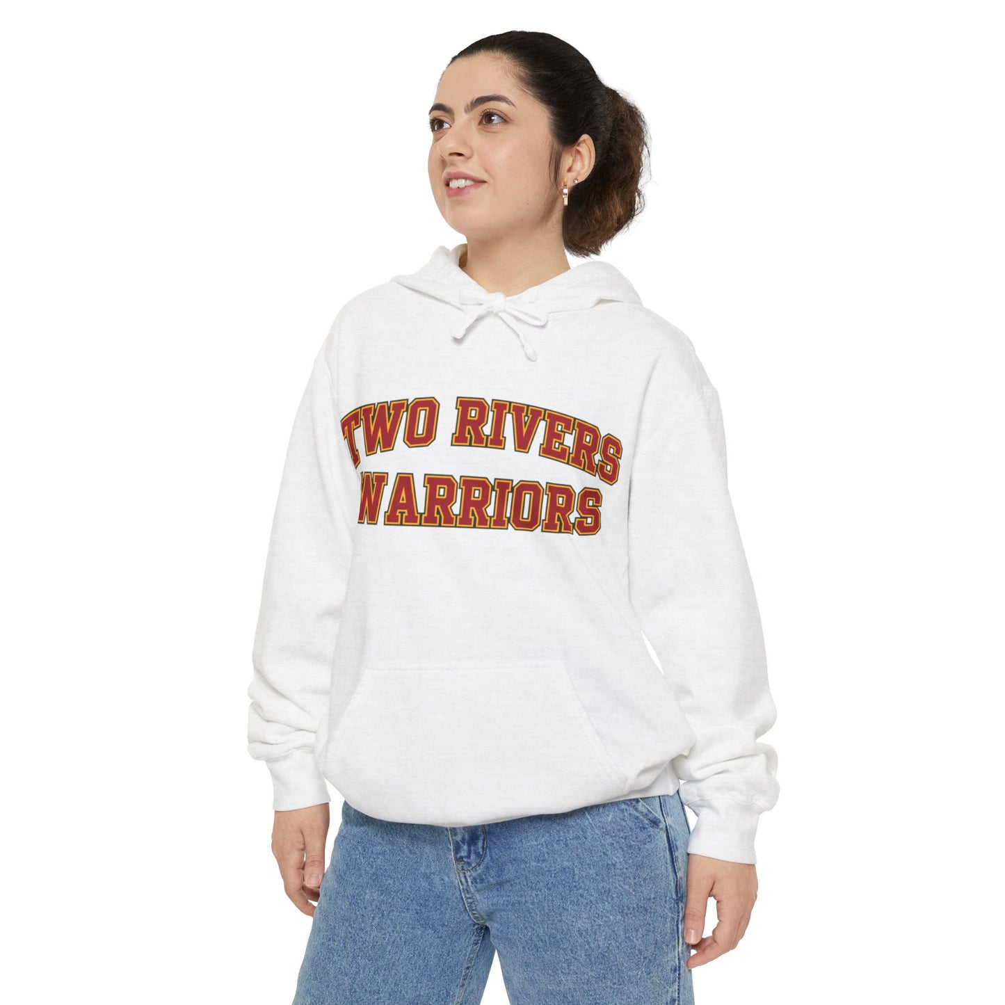 Two Rivers Warriors Hoodie — Garment-Dyed School Sweatshirt