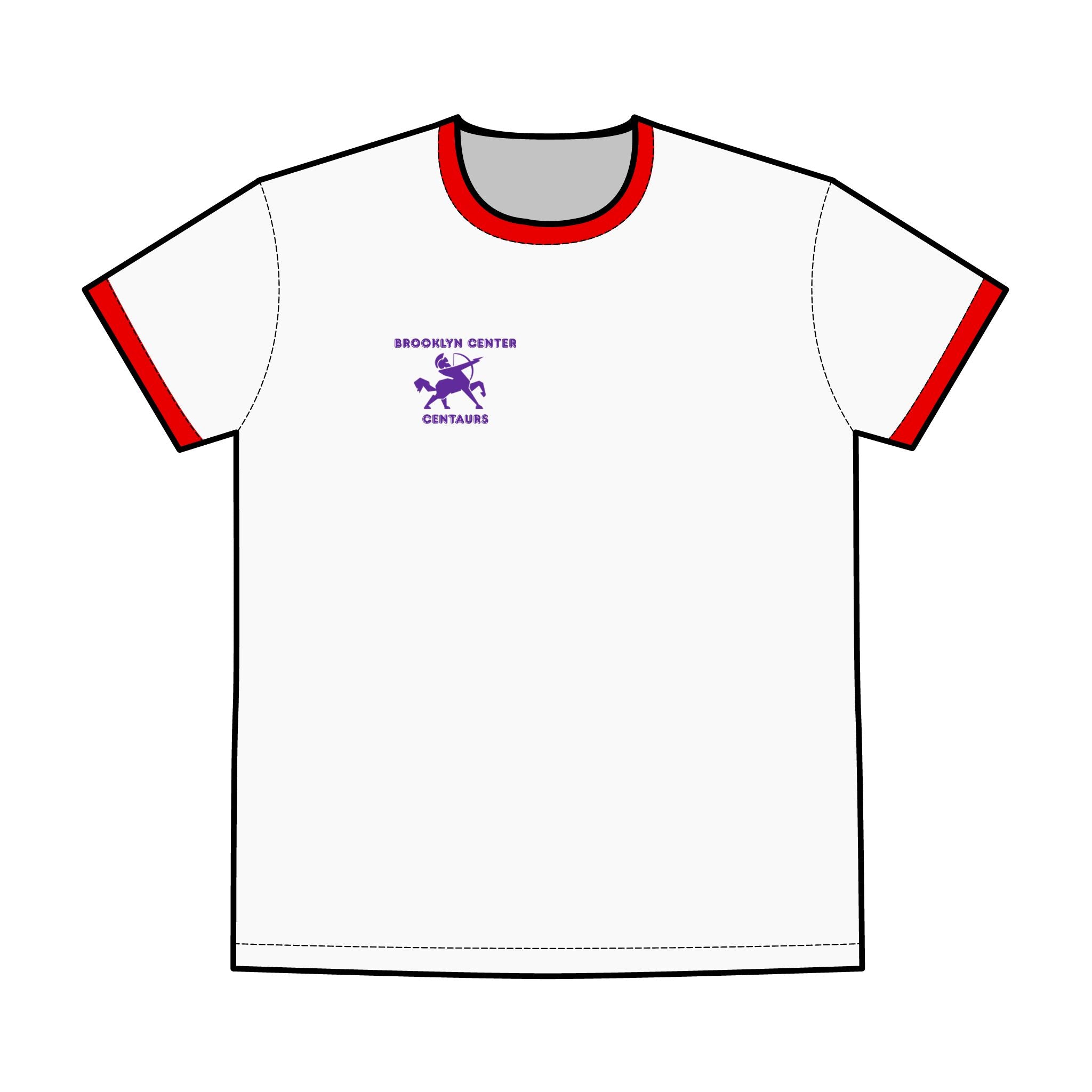 Brooklyn Center Centaurs Vintage Men's Ringer Tee - Retro Sports Style