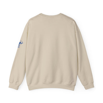 Minneapolis North Crewneck Sweatshirt — Retro Blue Lettering
