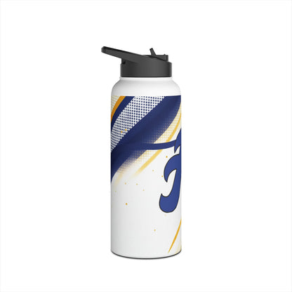 Hastings Raiders Script Logo Stainless Steel Water Bottle — Blue & Gold Athletic Design