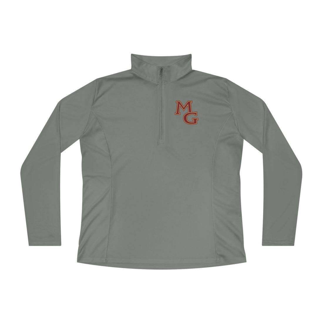 Maple Grove Crimson Ladies Quarter-Zip Pullover - Perfect for Athletic Wear & Casual Outings