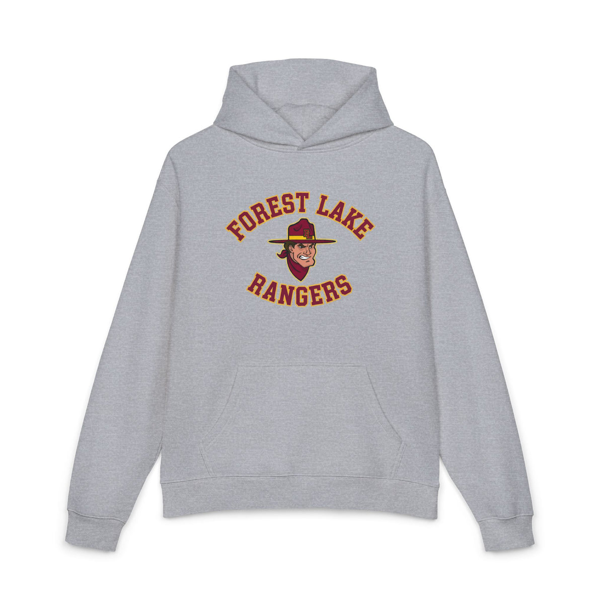 Forest Lake Rangers Hoodie - Vintage Mascot Logo Pullover