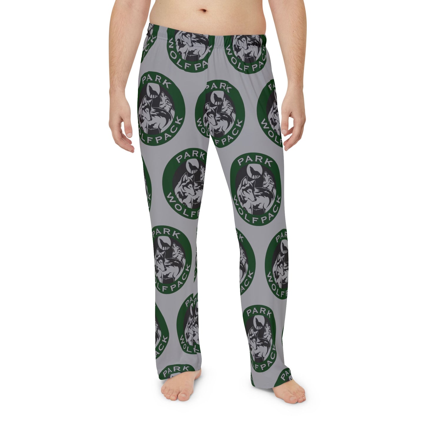 Park Wolfpack Cozy Graphic Pajama Pants for Men - Retro Design & Comfort