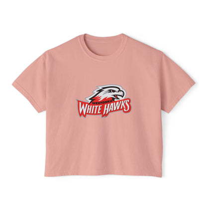 Mound Westonka White Hawks Casual Women's Boxy Tee