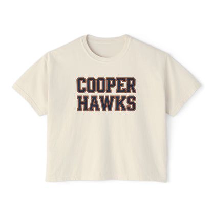 Robbinsdale Cooper Hawks Women's Boxy Tee - Casual Athletic Wear for Game Days