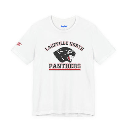 Lakeville North Panthers women's tee in white, featuring bold graphic and retro-inspired design for spirited celebrations.