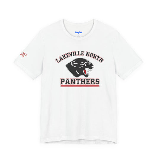 Lakeville North Panthers women's tee in white, featuring bold graphic and retro-inspired design for spirited celebrations.