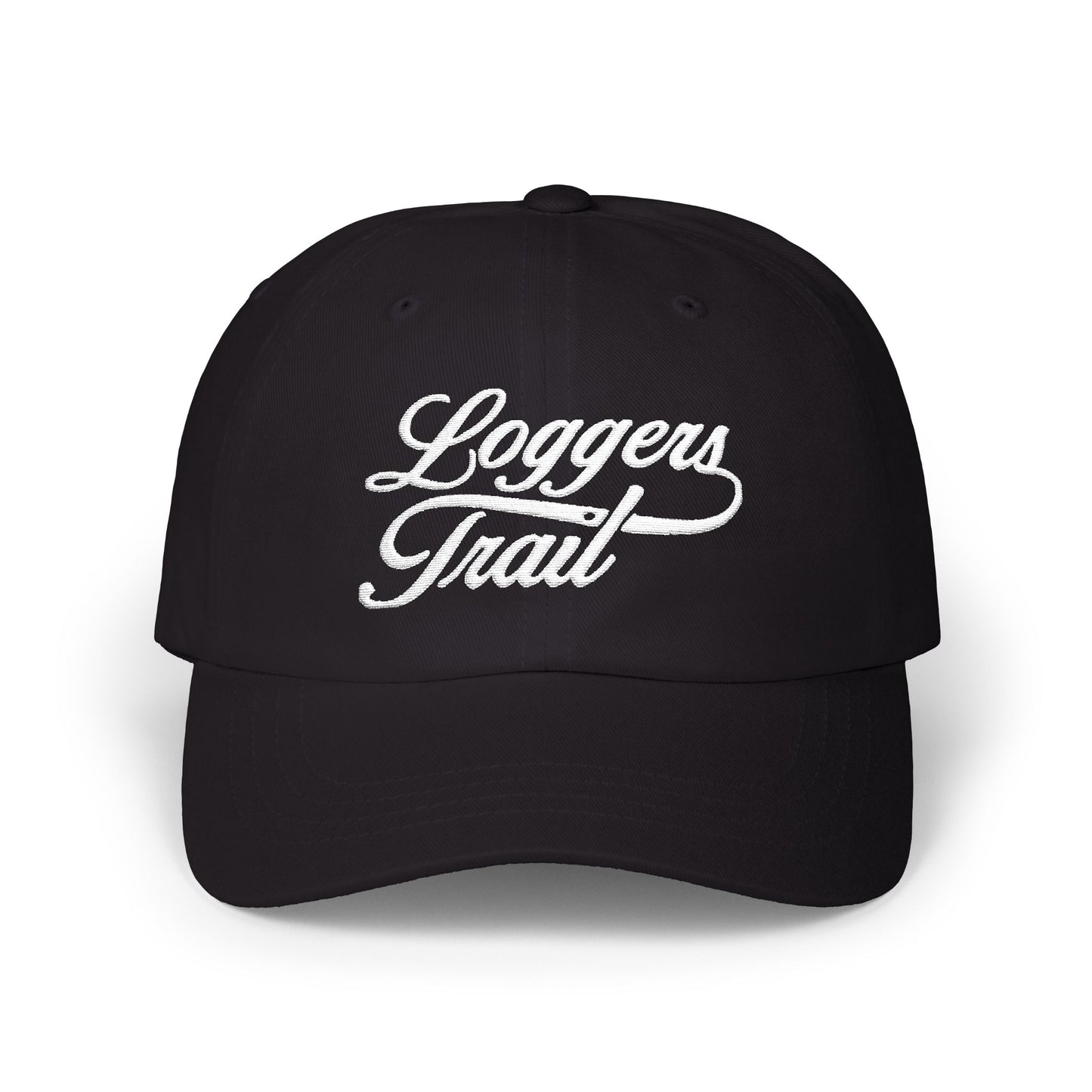 Logger's Trail Golf Course Embroidered Black Cap