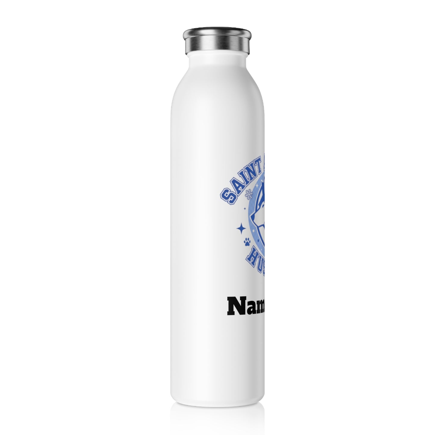 Saint Anthony Huskies Slim Water Bottle —  Stainless Insulated Bottle
