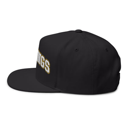 Hastings Raiders Embroidered White Text Flat Bill Cap — School Spirit Snapback