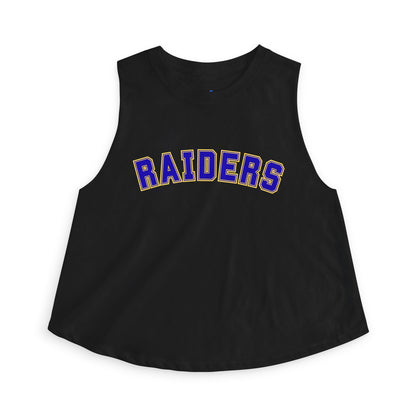 Hastings Raiders Crop Top — Women’s Athletic Tank with 'RAIDERS' Arch Logo