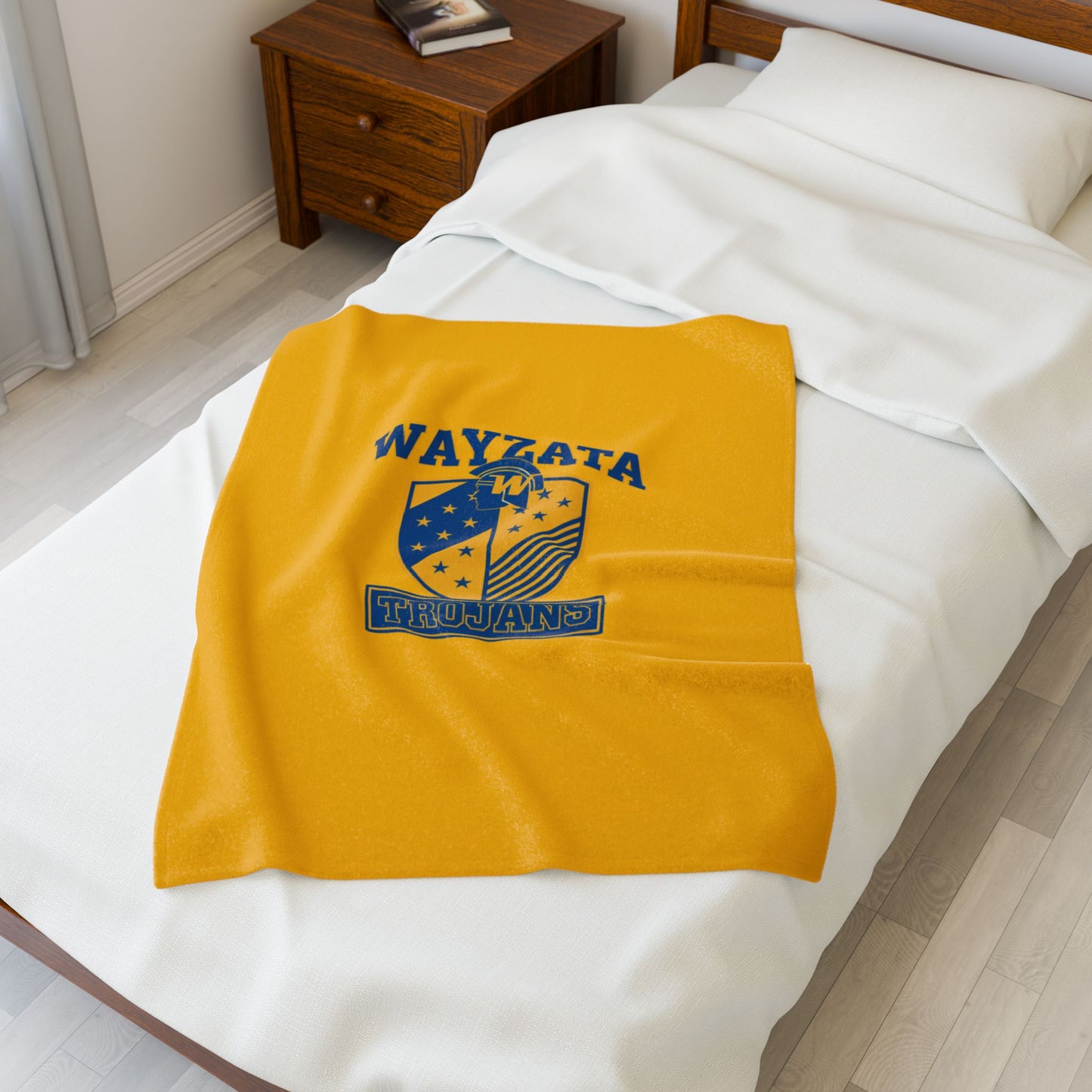 Wayzata Trojans Cozy Velveteen Plush Blanket