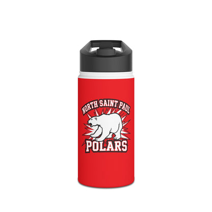 North Saint Paul Polars Stainless Steel Water Bottle, Motivational Hydration Bottle, Sports Water Bottle, Eco-Friendly Gift
