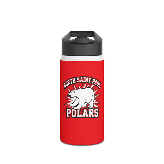North Saint Paul Polars Stainless Steel Water Bottle, Motivational Hydration Bottle, Sports Water Bottle, Eco-Friendly Gift