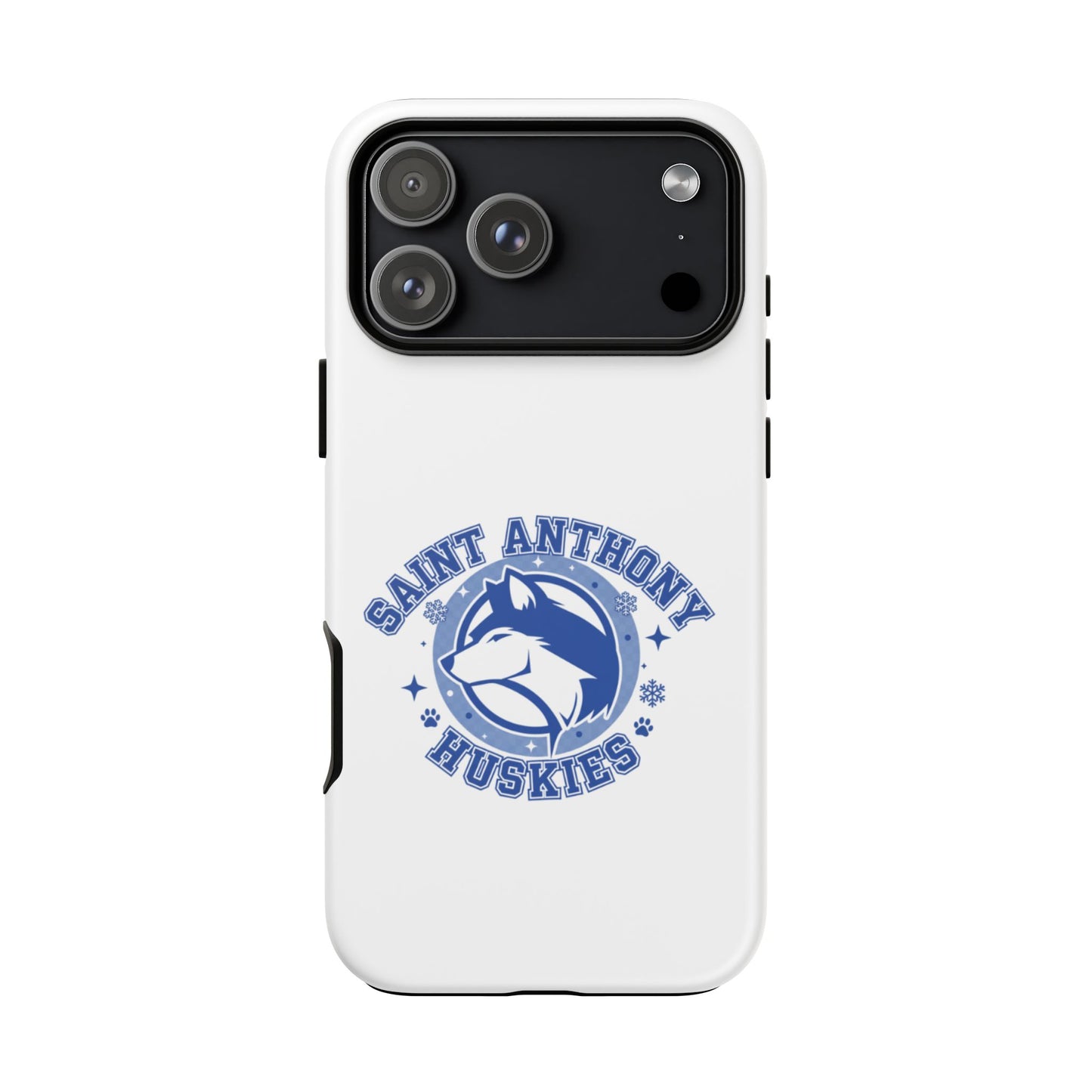 Saint Anthony Huskies Tough Phone Case — Protective White Phone Cover with Husky Logo