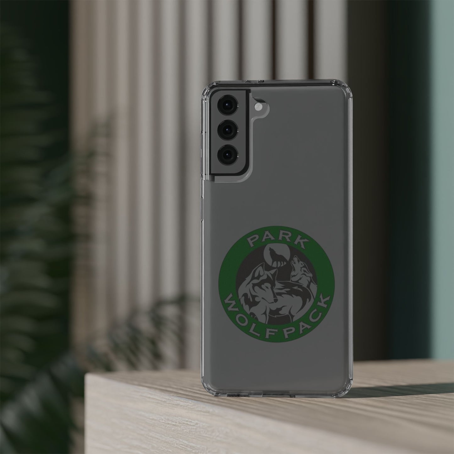Custom Clear Phone Case - Park Wolfpack Design