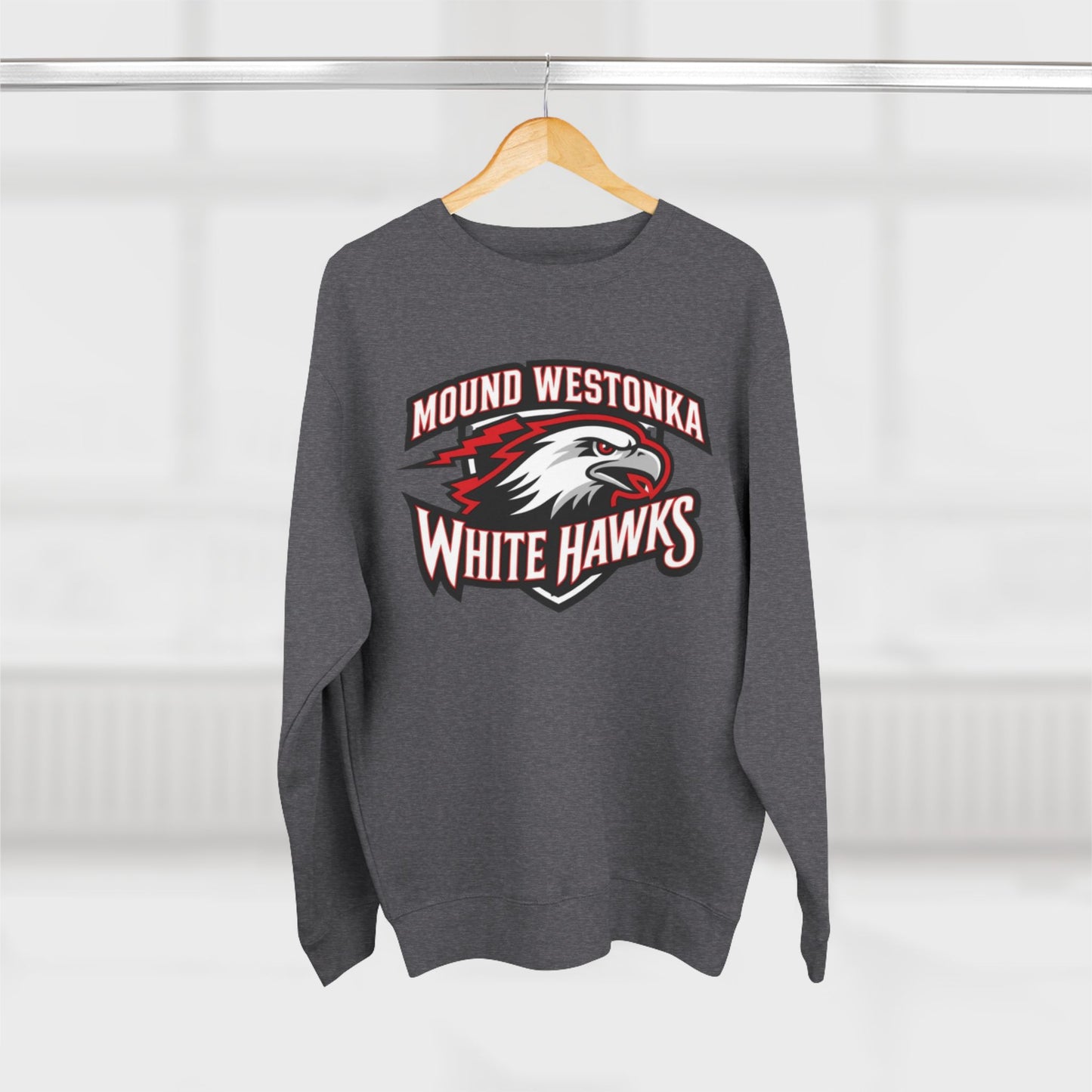Mound Westonka White Hawks Unisex Crewneck Sweatshirt  - Cozy Everyday Wear