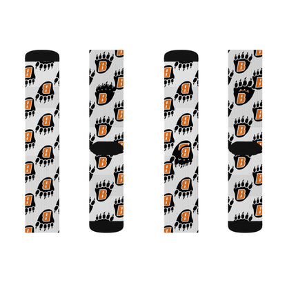 White Bear Bears Sublimation Socks