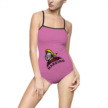 Harding Knights Women's One-Piece Swimsuit - Stylish Athletic Swimwear for Summer Fun