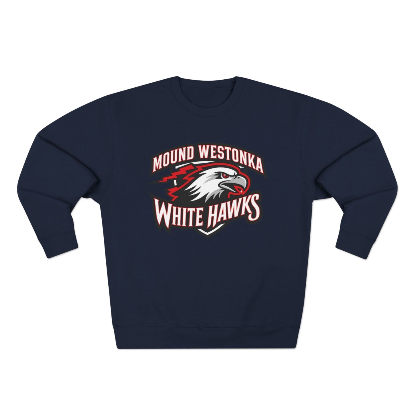 Mound Westonka White Hawks Unisex Crewneck Sweatshirt  - Cozy Everyday Wear