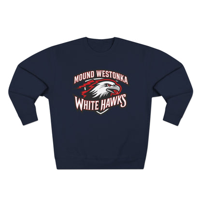 Mound Westonka White Hawks Unisex Crewneck Sweatshirt  - Cozy Everyday Wear