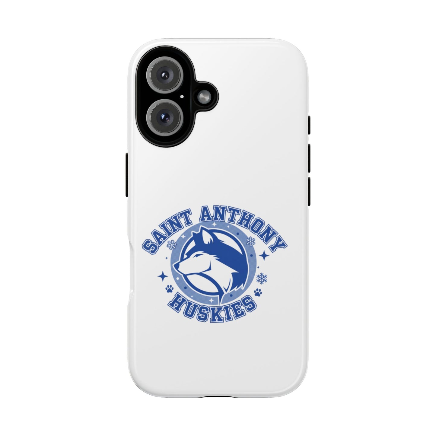 Saint Anthony Huskies Tough Phone Case — Protective White Phone Cover with Husky Logo
