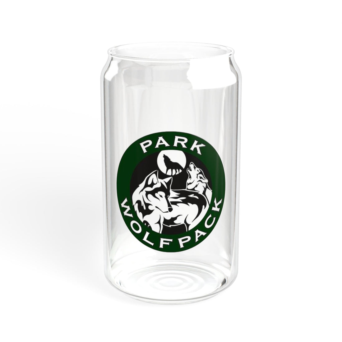 Park Wolfpack Sipper Glass - 16oz Eco-Friendly Drinkware with Bamboo Lid & Straw