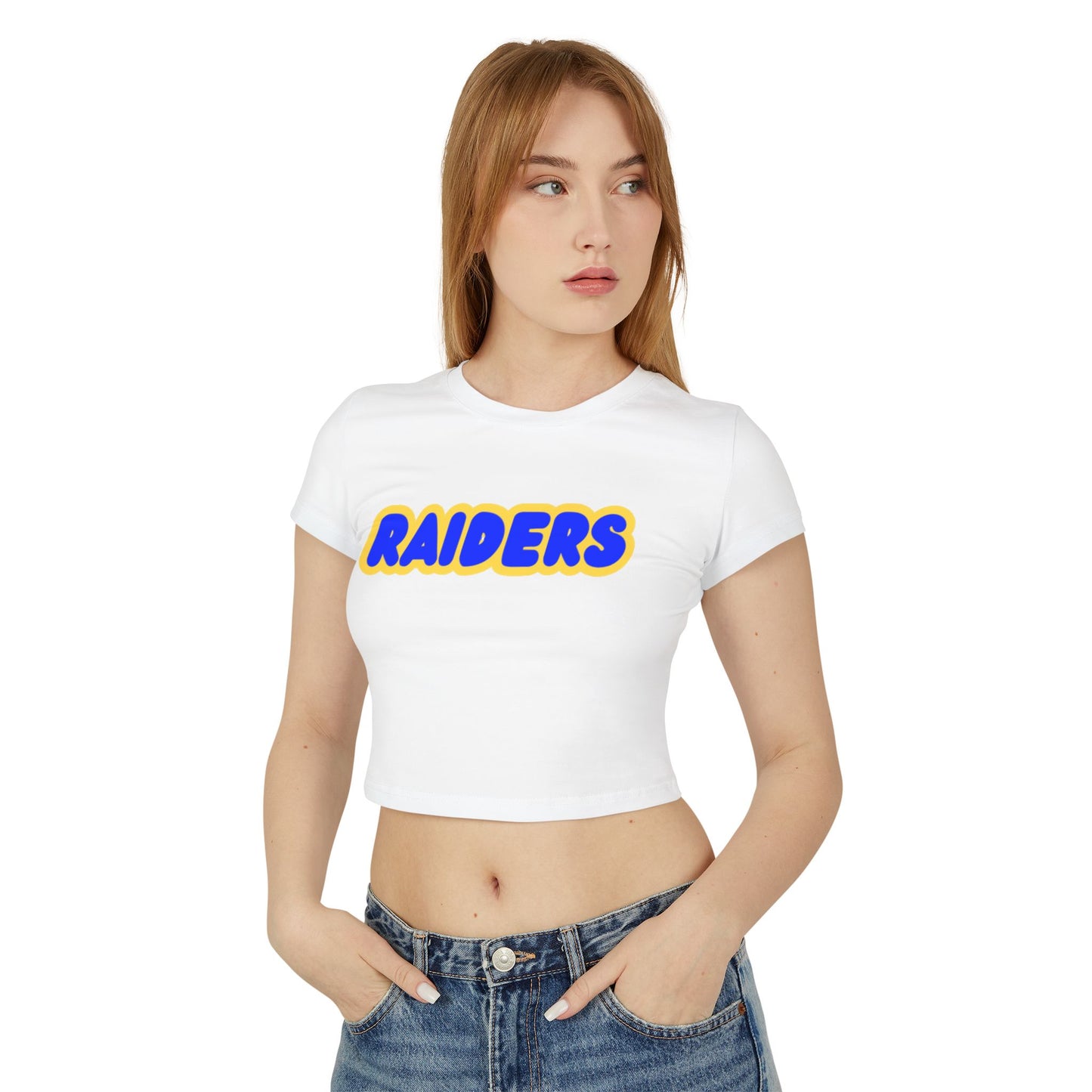Hastings Raiders Women’s Baby Tee - Retro Graphic Top for Casual Vibes