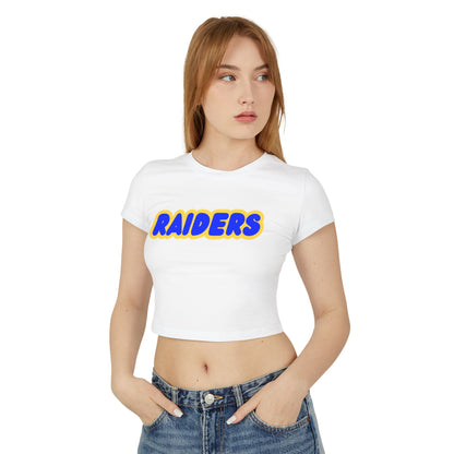 Hastings Raiders Women’s Baby Tee - Retro Graphic Top for Casual Vibes
