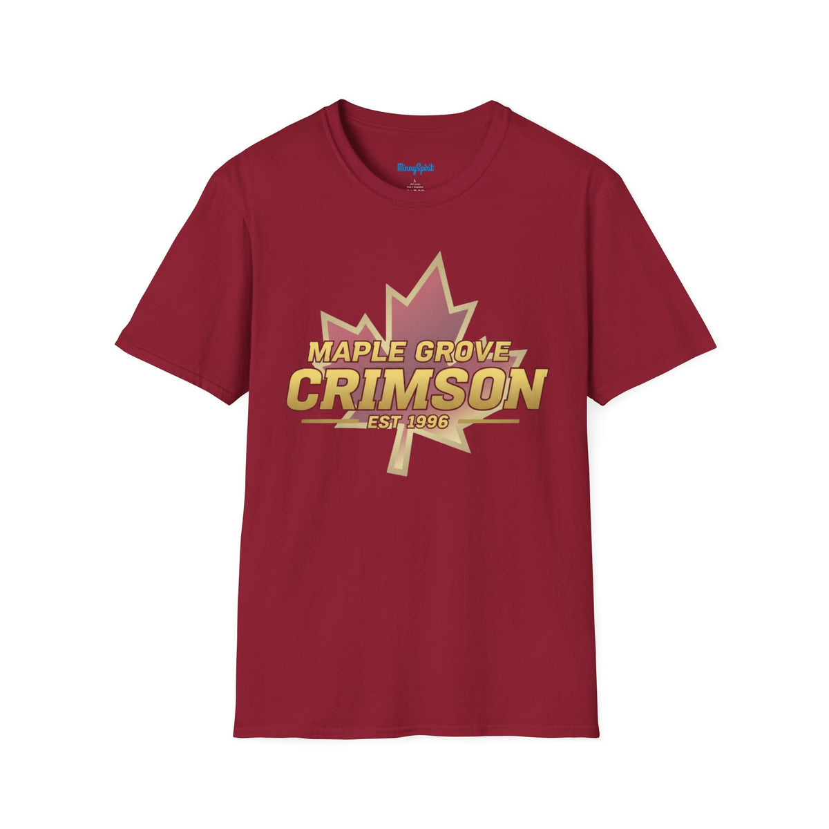 Maple Grove Crimson Est. 1996 Maple Leaf T-Shirt
