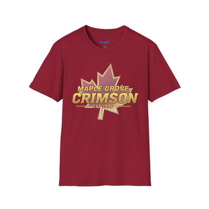 Maple Grove Crimson Est. 1996 Maple Leaf T-Shirt