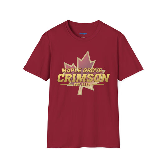 Maple Grove Crimson Est. 1996 Maple Leaf T-Shirt