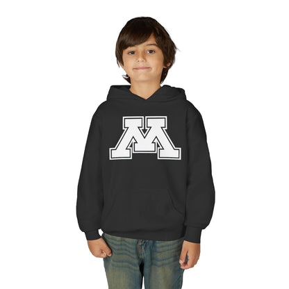 Minnetonka Skippers White M Logo Youth Sporty Hoodie