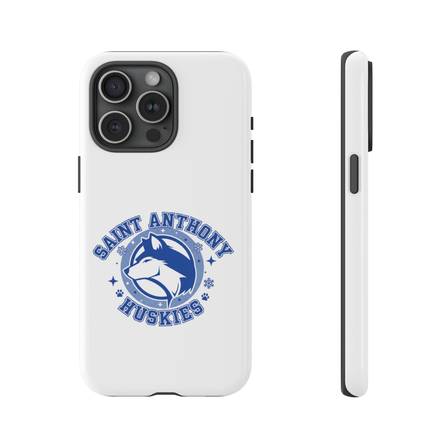 Saint Anthony Huskies Tough Phone Case — Protective White Phone Cover with Husky Logo