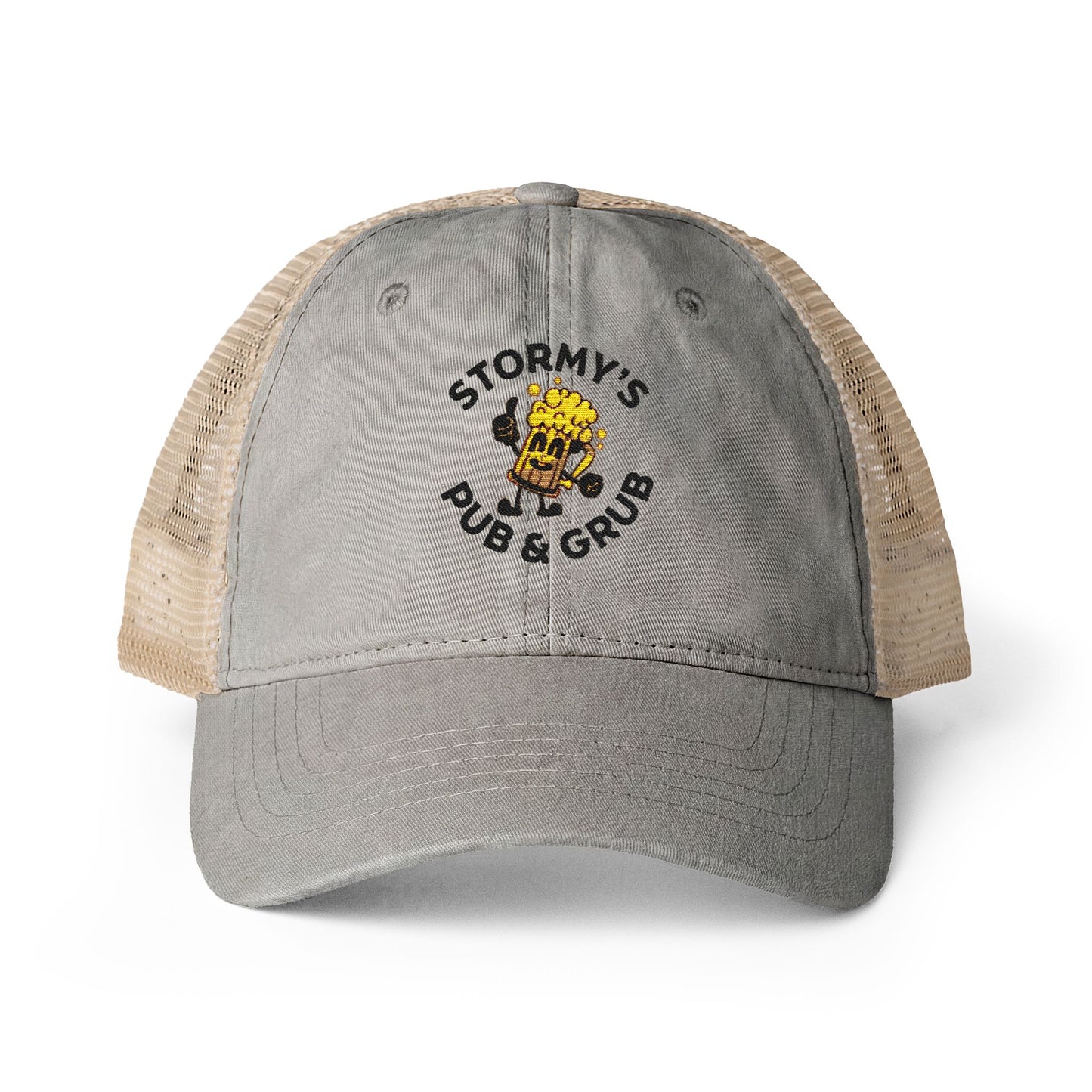 Stormy's Pub & Grub Women's Washed Mesh-Back Cap