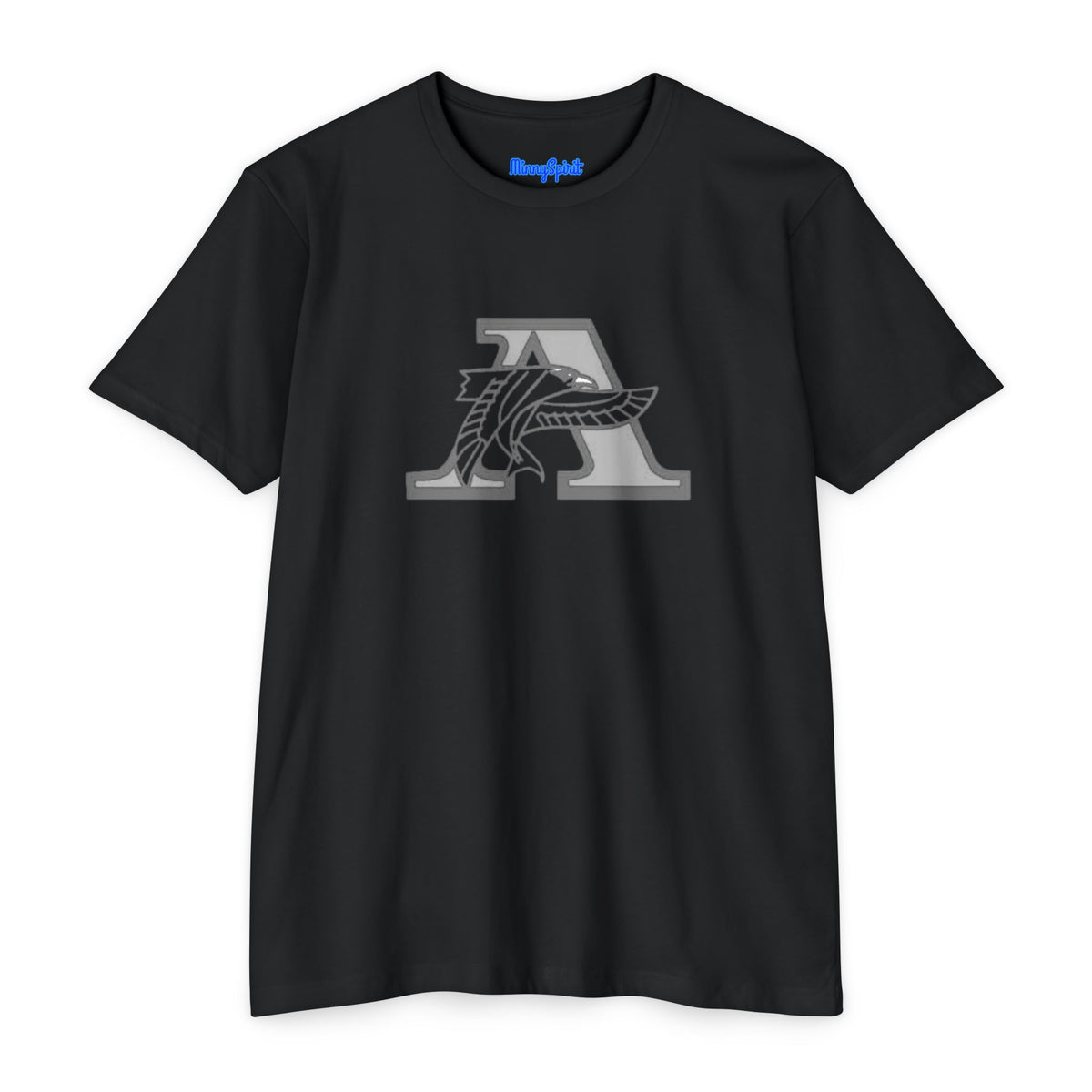 Robbinsdale Armstrong Falcons Black 'A' Logo T-Shirt with Laurel Accent