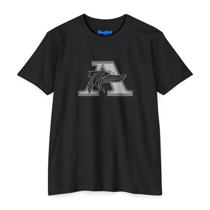Robbinsdale Armstrong Falcons Black 'A' Logo T-Shirt with Laurel Accent