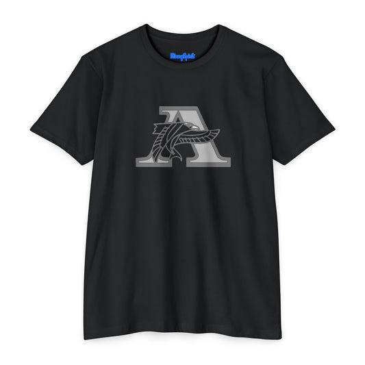 Robbinsdale Armstrong Falcons Black 'A' Logo T-Shirt with Laurel Accent