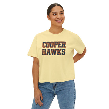 Robbinsdale Cooper Hawks Women's Boxy Tee - Casual Athletic Wear for Game Days