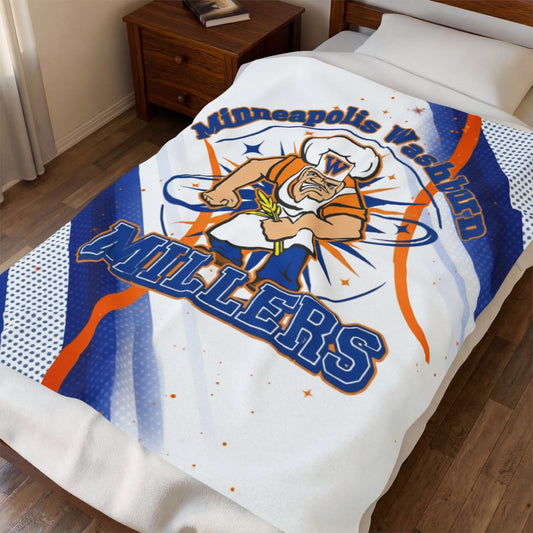 Minneapolis Washburn Millers Velveteen Plush Blanket