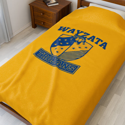 Wayzata Trojans Cozy Velveteen Plush Blanket