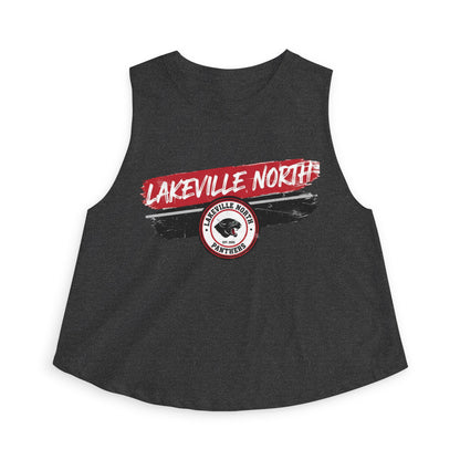 Lakeville North Panthers Crop Top — Retro Script Athletic Women's Tank