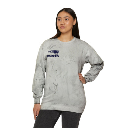 Champlin Park Rebels Color Blast Crewneck Sweatshirt for a Vibrant Vibe, Unisex Tie-Dye Fashion