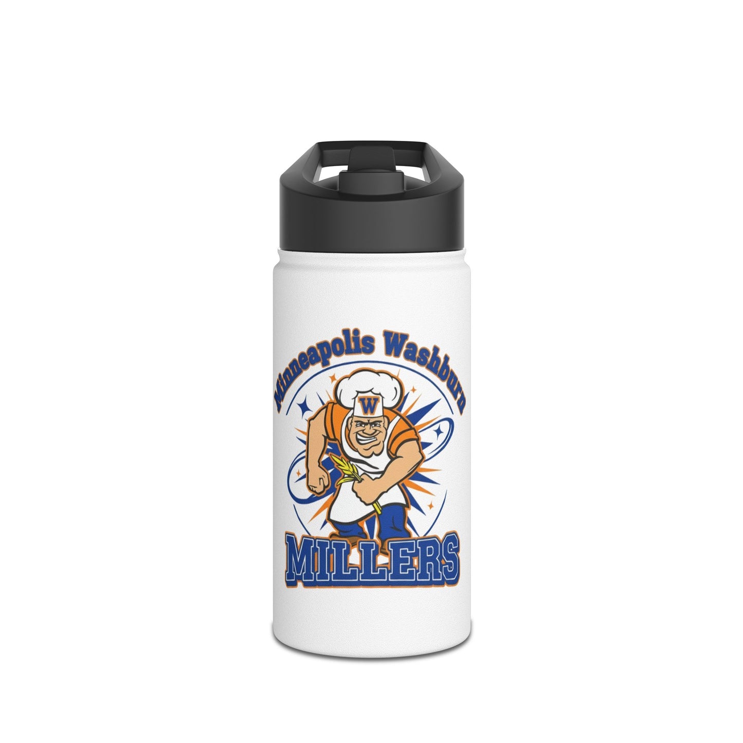 Minneapolis Washburn Millers Water Bottle, Motivational Hydration Bottle, Sports Water Bottle