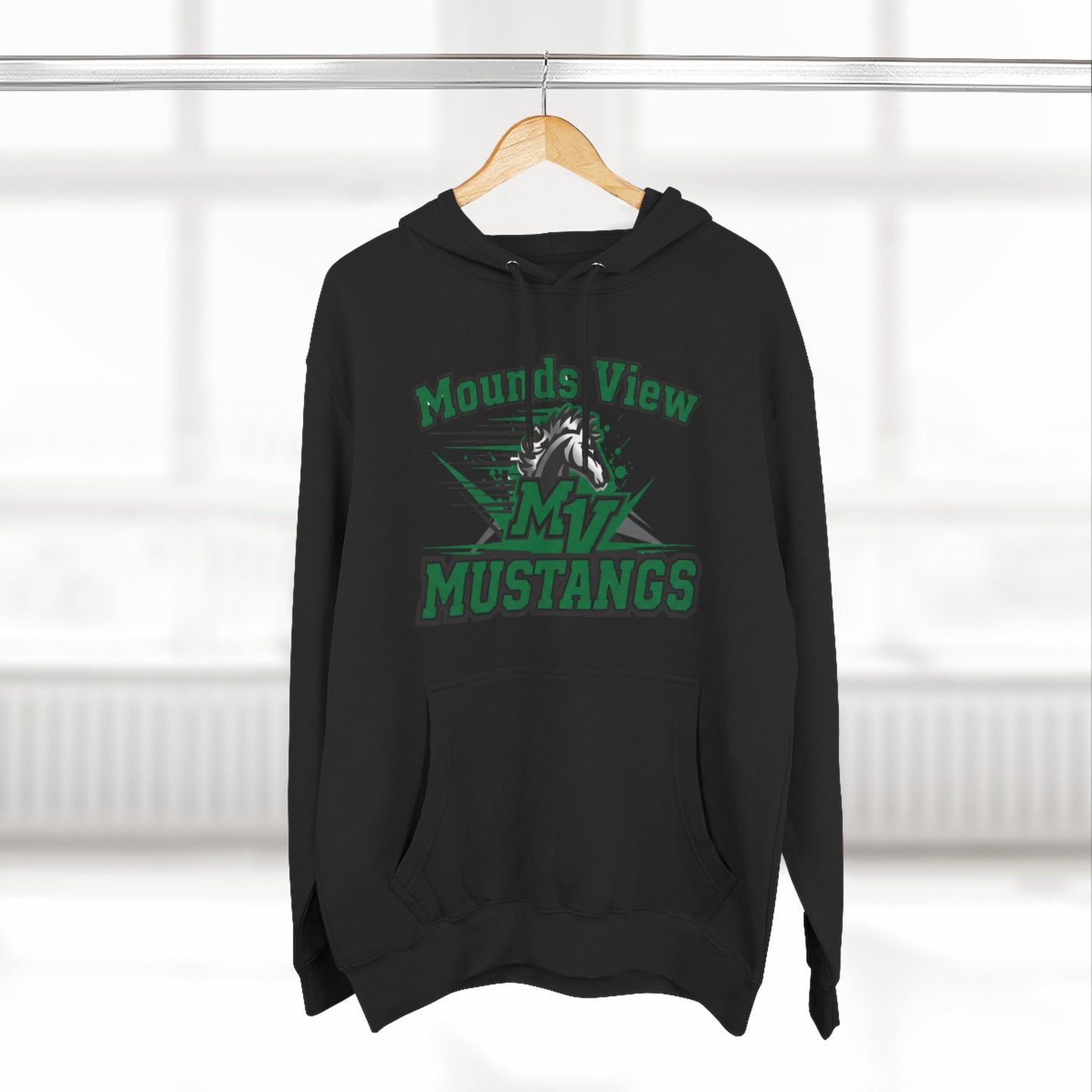 Mounds View Mustangs Three-Panel Fleece Hoodie