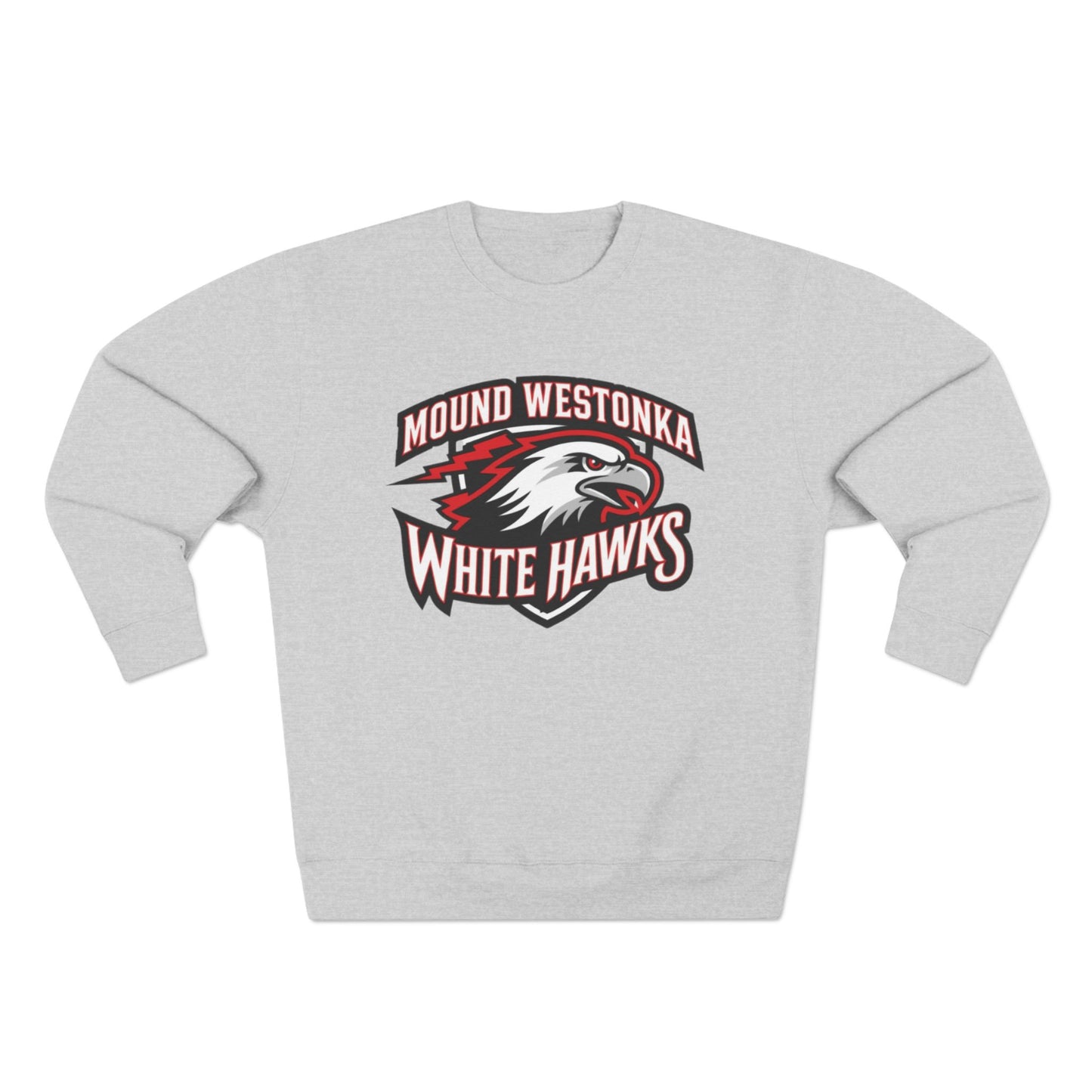 Mound Westonka White Hawks Unisex Crewneck Sweatshirt  - Cozy Everyday Wear
