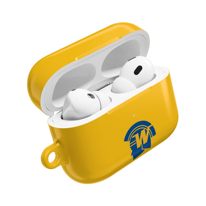 Wayzata Trojans Yellow AirPod Case with Warrior Design | Perfect for Music Lovers & Students