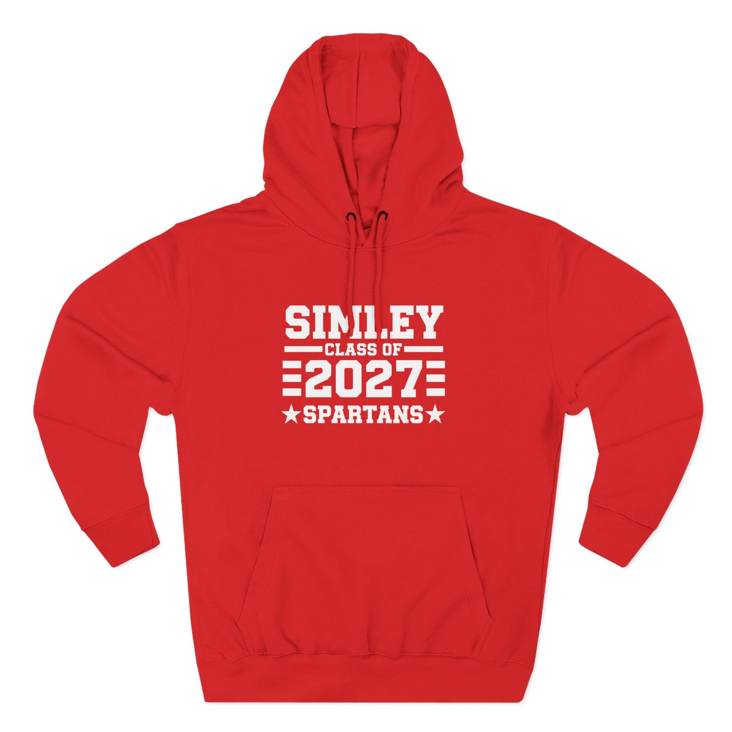 Simley Spartans "Class of 2027" Hoodie — Three-Panel Fleece Pullover