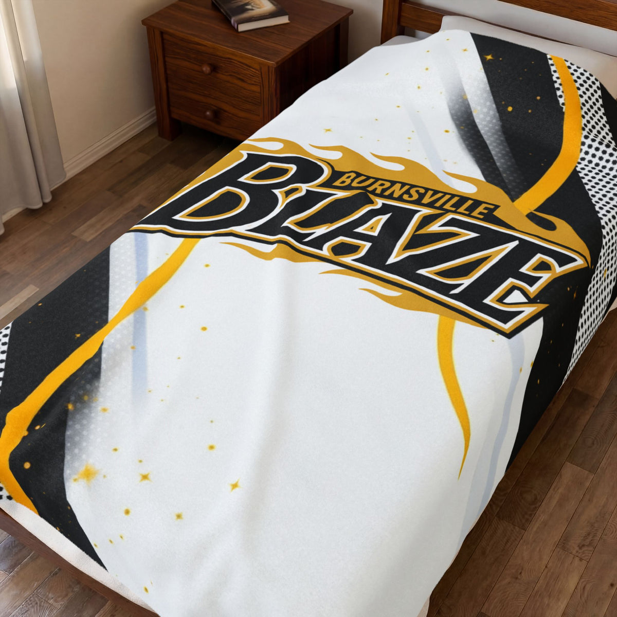 Burnsville Blaze Cozy Velveteen Plush Blanket